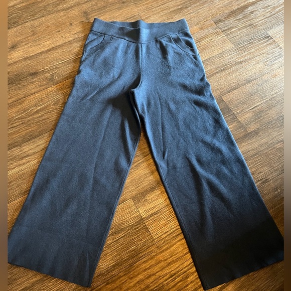Chico's Pants - Chico's Women's Blue Crop Cashmere Blend Pull On Pants Size 0